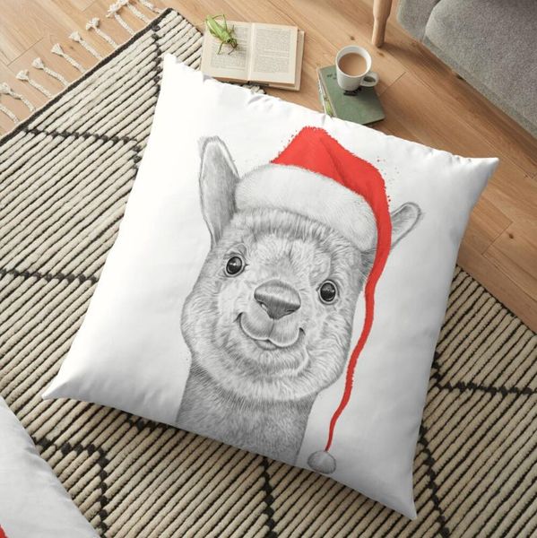 

cushion/decorative pillow christmas alpaca santa cushion cover pillowcase 2021 decorations for home xmas noel ornament happy year