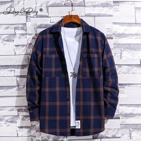 

men's casual shirts men spring autumn long sleeve flannel plaid cotton shirt plus size streetwear jacket male brand ms002, White;black