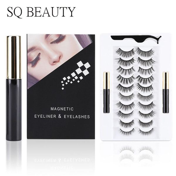 

pairs of magnetic liquid eyeliner eyelashes and false set for long natural