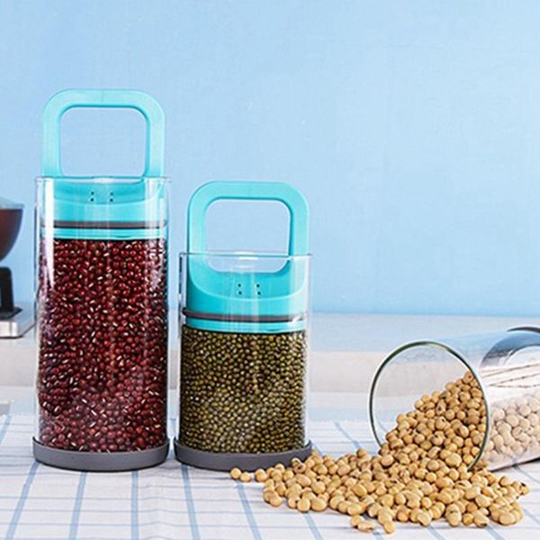 

storage bottles & jars 2pcs pull type glass food bottlevacuum sealed can creative heat resistant miscellaneous grains tank cup