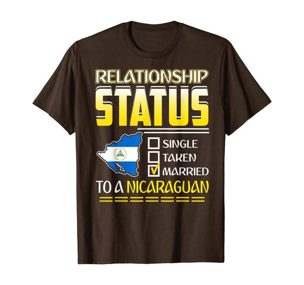

relationship status single taken married nicaraguan tee, White;black