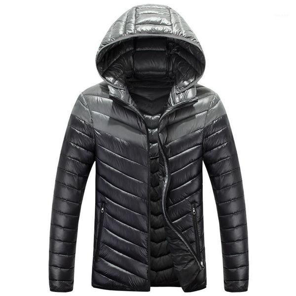 

men's jackets autumn winter jacket men cotton padded warm short coat clothing stand collar male patchwork parkas outerwear au-1701, Black;brown