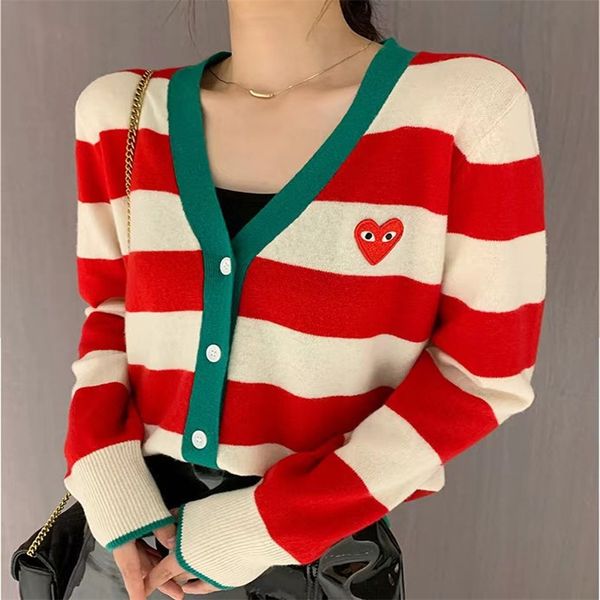 

women's jackets striped mesh jacket with v-cleavage, color cardigan fashion just fine preppy spring style uafm, Black;brown