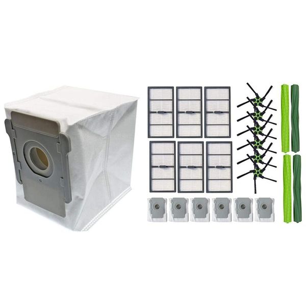

pcs vacuum bags for & 1 set robot cleaner multi-surface rubber brushes cleaners