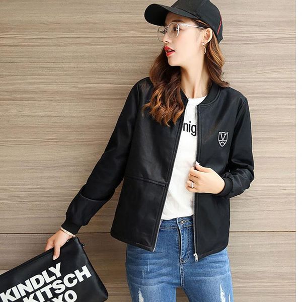 

women's leather & faux winter locomotive short suede warm jacket, Black