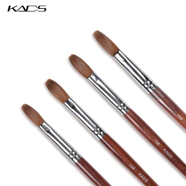 

nail brushes kads manicure brush 100% kolinsky acrylic sable art kit for extension uv gel builder tools, Yellow