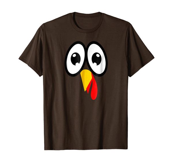 

Adorable 2-Sided Turkey Tee for Thanksgiving Feast or Party, White;black