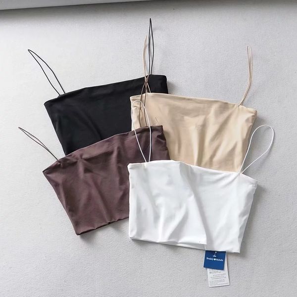 

women's t-shirt 070718 square neck basic camis women summer solid color cropped tank cool girls streetwear thin strap el, White