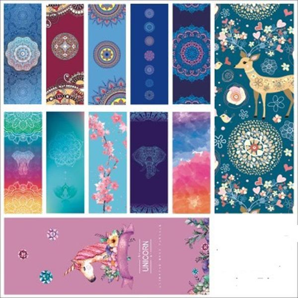 

1.5mm printed yoga mat natural rubber anti slip foldable exercise for fitness pilates gymnastic travel mats