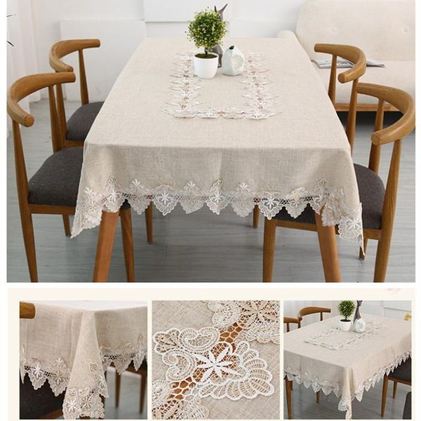 

table cloth juyang linen light grey dining tablecloth. water soluble lace upholstery pastoral style cover.