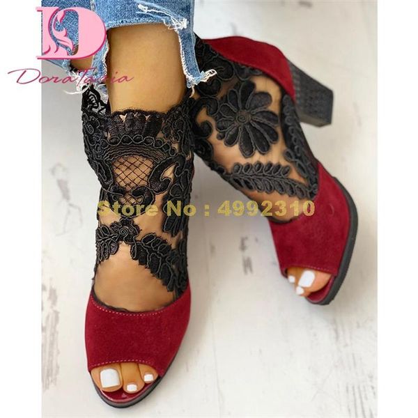 

sandals big size 36-43 female fashion summer chunky high heels zippers women casual concise daily shoes, Black