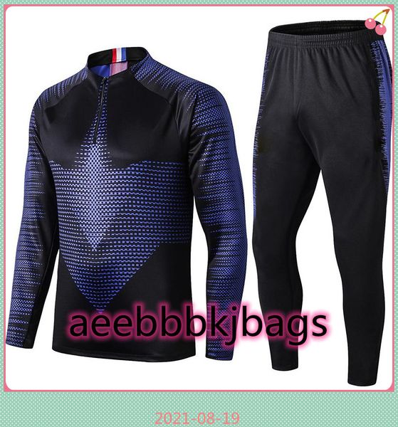 

2021 mens soccer tracksuit football training suitmaillot survetement foot chandal jogging, Black