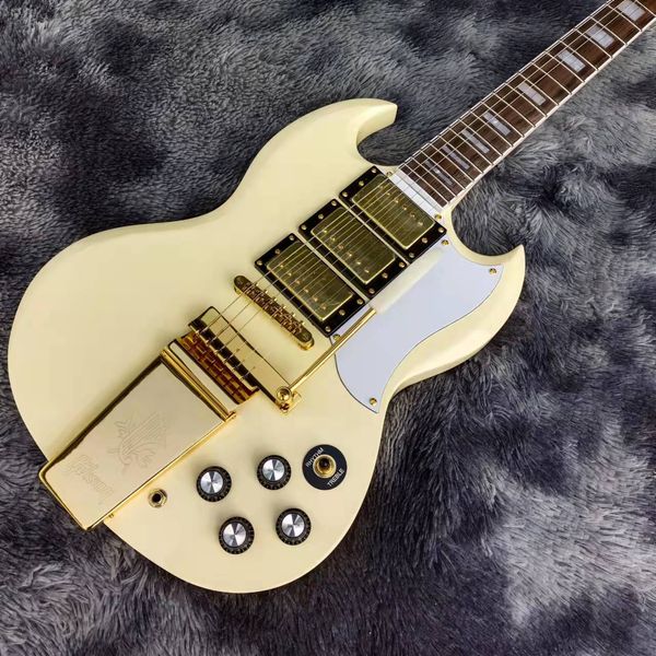 

yumiya custom sg body vibrato tremolo electric guitar flame china made