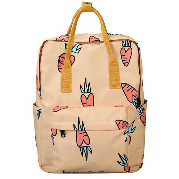 

outdoor bags women's fashion fruit print backpack casual leisure travel bag