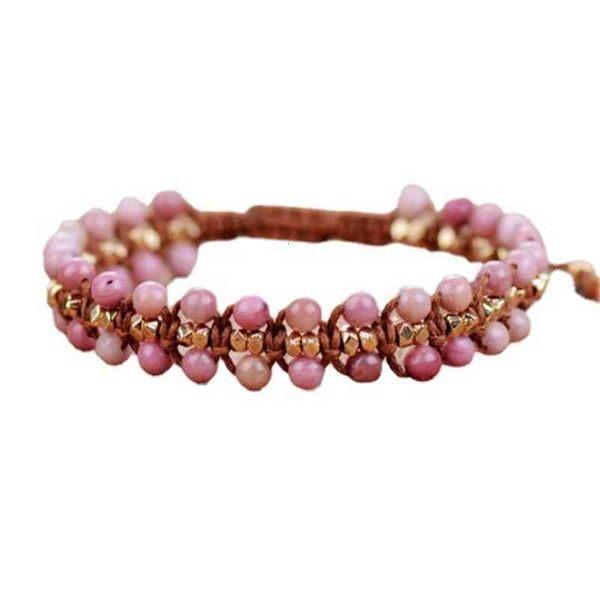 

bangles bracelets selling unique red pattern gold bead bag bracelet bohemian hand woven gift jewelry, Black