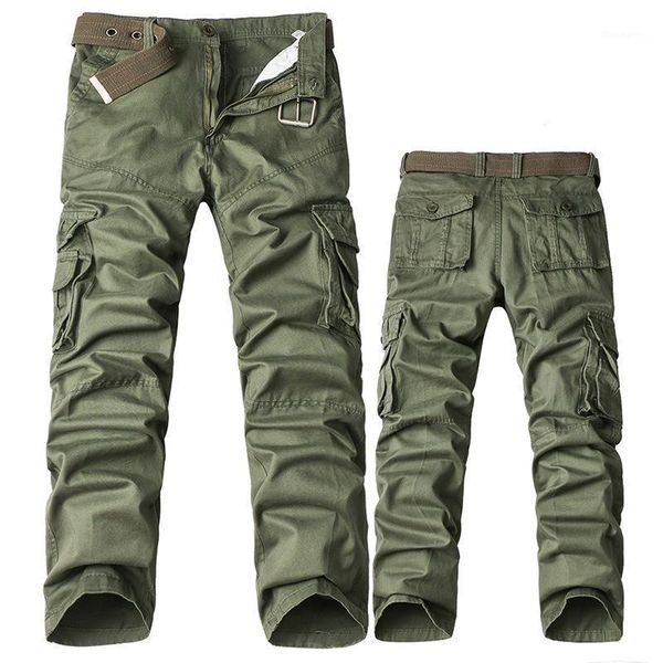 Calças masculinas táticas macacão casual khaki paintball plus size algodão bolsos militar exército camuflagem carga pant para homens mulheres