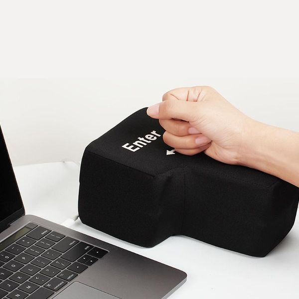 

big usb enter key anti stress button decompression computer any vent pillows deskpillow for programmer keyboards