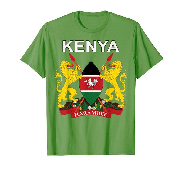 

kenya emblem cultural background t-shirt, White;black
