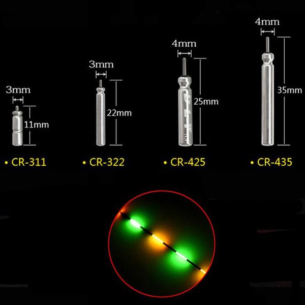 

night fishing lithium pin cells float battery cr425 cr322 cr435 cr311 for mini glowstick accessories