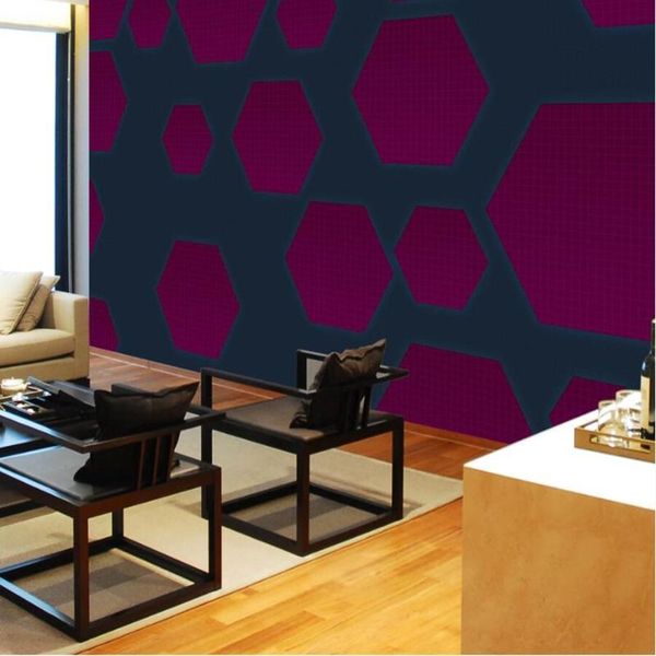 

wallpapers milofi large wallpaper mural custom 3d geometric hexagon mosaic background