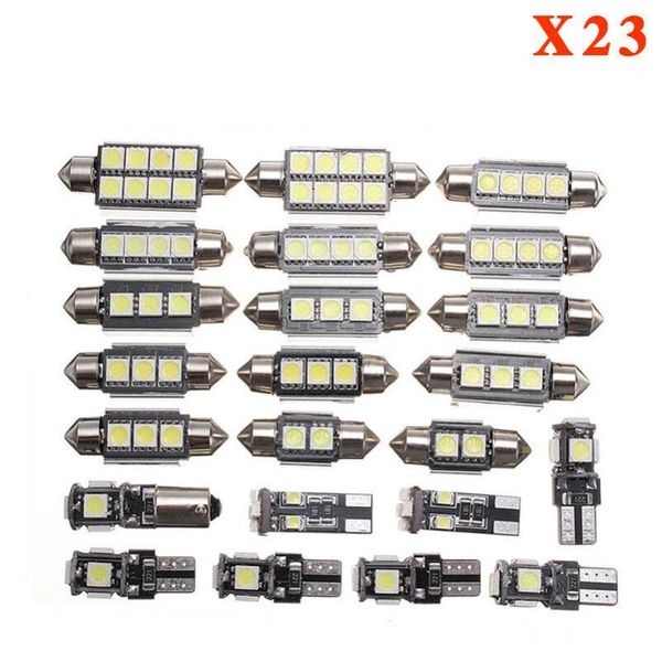 

23pcs 5w led car interior light dome trunk map license plate reading lighting lamp bulbs t10 arrow decode universal decor emergency lig ligh