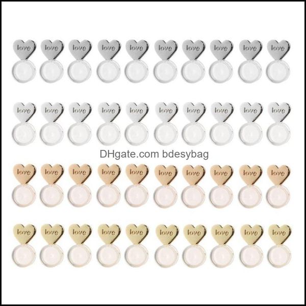 

stud earrings jewelrystud 10pcs heart love earring lifters adjustable hypoallergenic support backs pxpb drop delivery 2021 zpirv, Golden;silver
