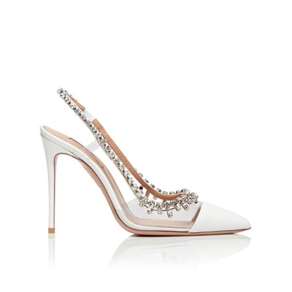 

dress shoes summer style pointed splicing rhinestone mirror stiletto high heel bridal wedding banquet large size womens shoe, Black