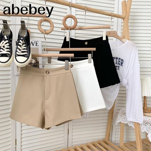

women's shorts simple versatile solid color high waist casual suit a-line wide leg 2021 spring autumn women, White;black