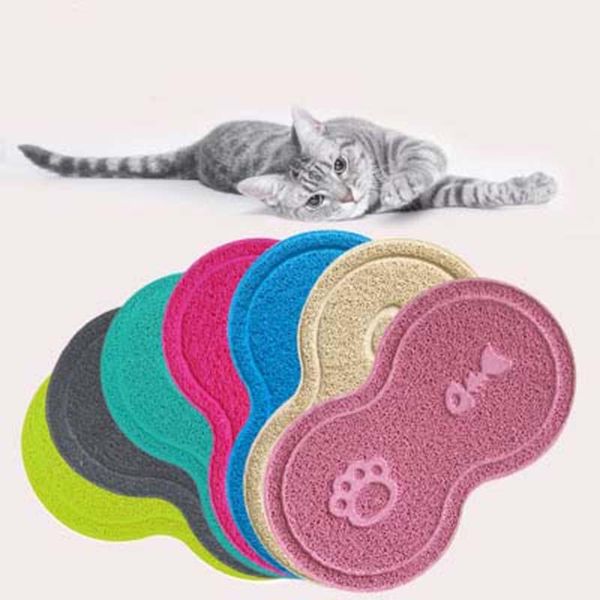 

cat beds & furniture colorful pet dog puppy feeding mat pad cute pvc bed dish bowl water feed placemat wipe clean 1piece