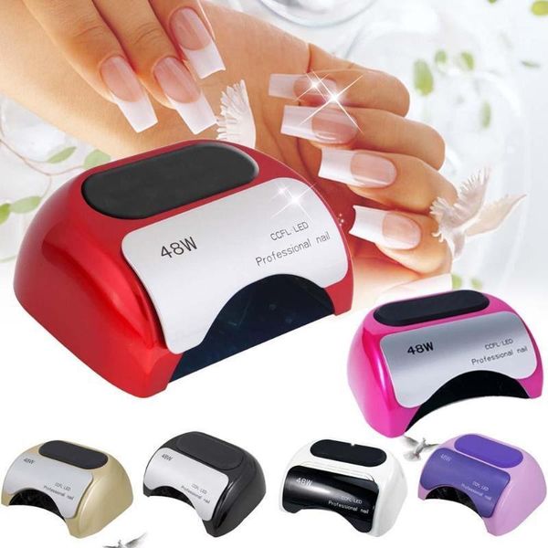 

led nail dryer uv lamp gel polish fast curing light timer sensor1