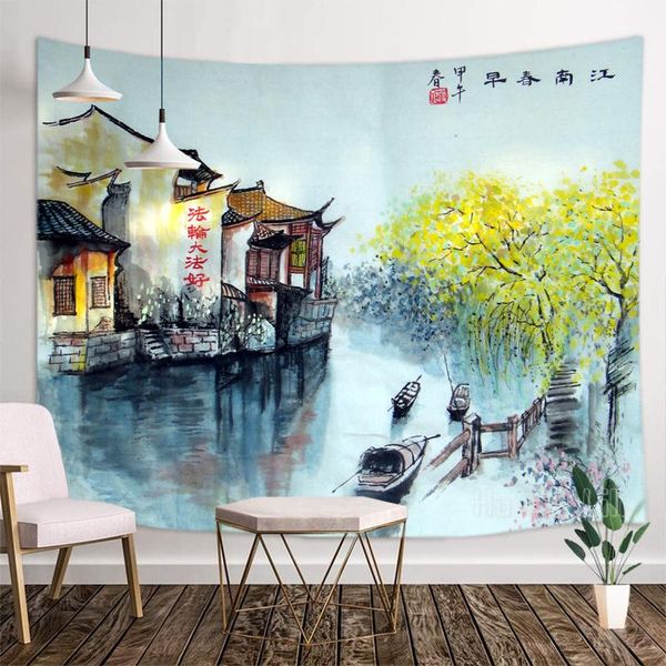 

tapestries chinese painting jiangnan spring earlytapestry art home decoration
