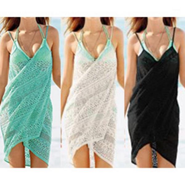 

women's sling jacquard wrap skirt bikini beach  swimwear, White;black