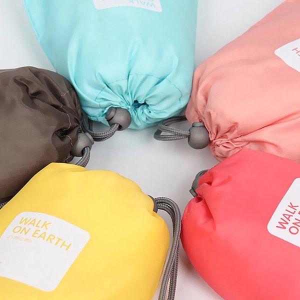 

4pcs waterproof nylon travel storage bag home drawstring organize pouch bags