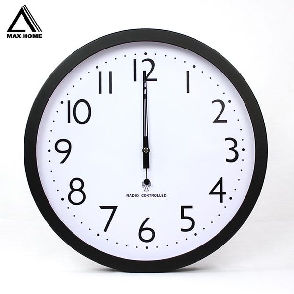 

wall clocks max home 14 inch clock modern decor living room needle round silent night lights glowing decorative