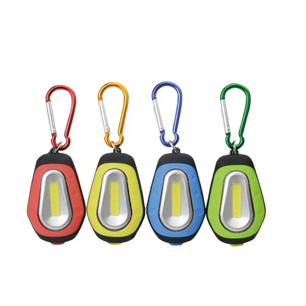

3w mini cob keychain flashlight camping work night light portable magnetic emergency pocket lamp - blue, Silver