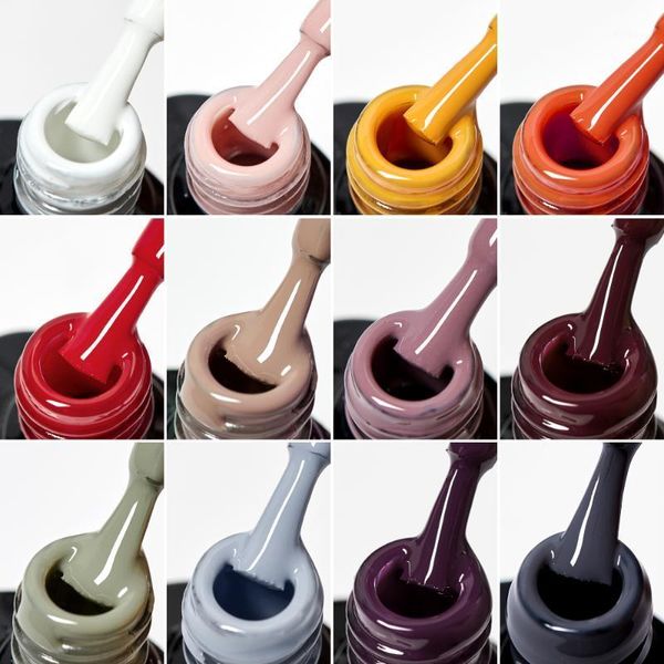 

8ml color gel nail polish set 12pcs hybrid varnishes nails uv led matte base coat art manicure kits1