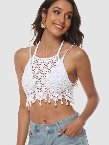 

tie back backless halter cover up z6wo#, White;black