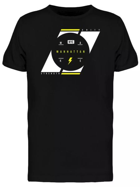 

new york manhattan urban art men's tee -image by shutterstock, White;black