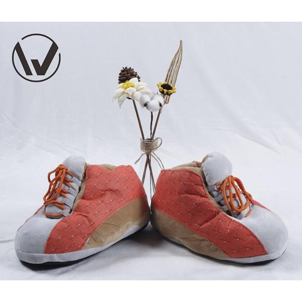 

weÂ·feel designÂ  customized winter warm plush sneaker slippers, Black