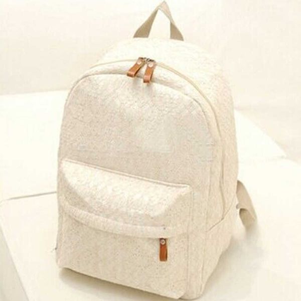 Mulheres lace mochila estudante bolsa de ombro sacos de escola adolescente meninas feminino mochila de lona zíper mochilas mochila x0529