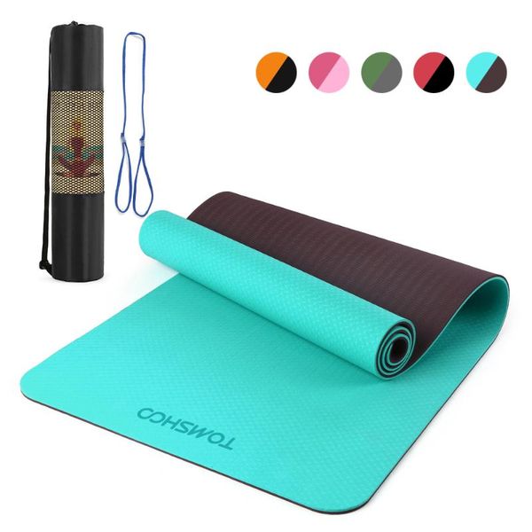 

8mm yoga mat portable double dual-colored thicken sports anti-slip exercise for fitness workouts mats