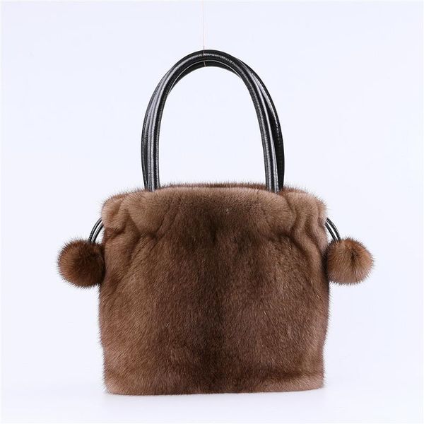 

duffel bags luxury ladies handbag real tote bag women draw string with two balls