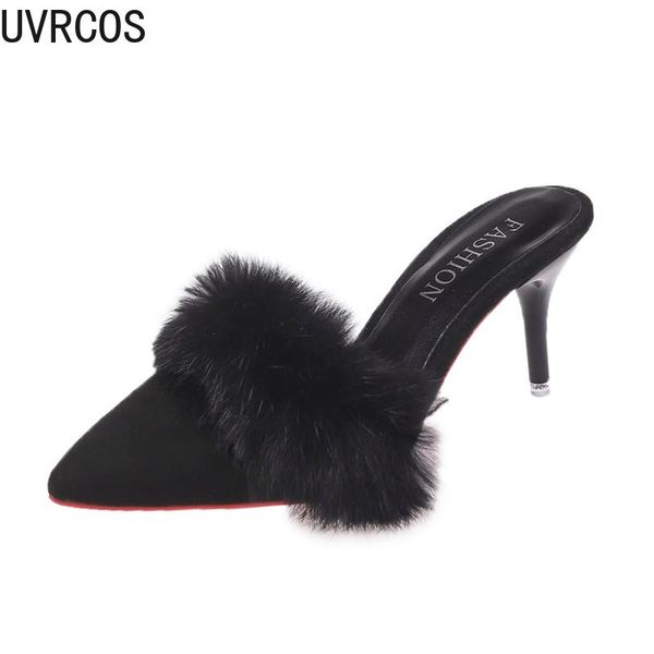 

baotou women's slippers mature fringed design elegant trend outer wear all-match belted 2021, Black