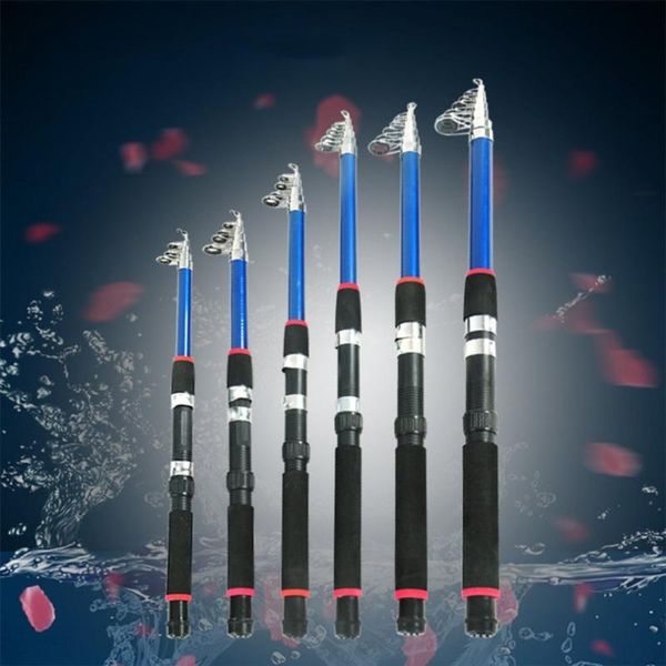 

1.8m 2.1m 2.4m 2.7m 3m fiberglass fish pole folding fishing rod adjustable with 200 reel boat rods