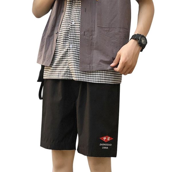 

summer shorts men casual solid beach quality short bottoms elastic waist fashion brand boardshorts plus size men's, White;black