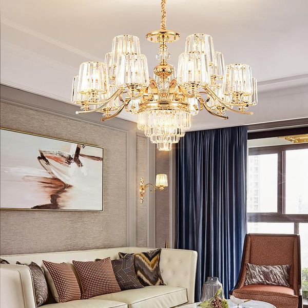

chandeliers modern crystal chandelier lamp ceiling lustres de cristal lamps living dining room hanging pendant home lighting restaurant