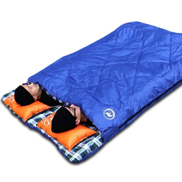 

sleeping bags outdoor camping double bag winter autumn keeping warm cotton hiking travel climbing equipment 220cm*150cm
