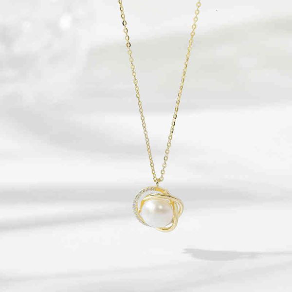 

atmospheric fashion pearl pendant neck chain small design light luxury 925 silver clavicle korean style high-grade necklace