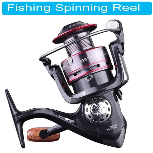 

fishing spinning reel 5.2:1 high speed reels saltwater all-metal 8kg max drag hc1000-hc7000 accessories baitcasting