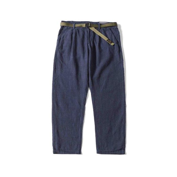

men casual nature linen ankle length pants men's, Black